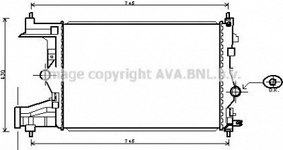 AVA QUALITY COOLING ola2487 -  Радиатор, охлаждение двигателя